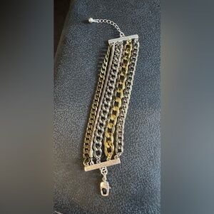 Jenny Bird Two-Tone Gold and Silver Chain Bracelet